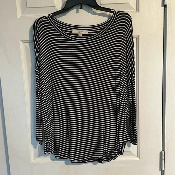 Loft black and white stripes size medium - Picture 1 of 3